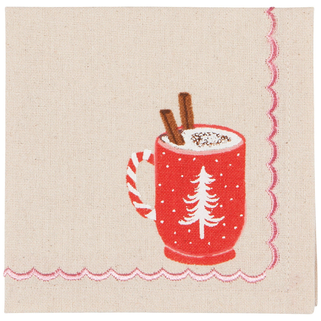 Cozy Cups Cotton Cocktail Napkins - Set of 4 - Freshie & Zero Studio Shop