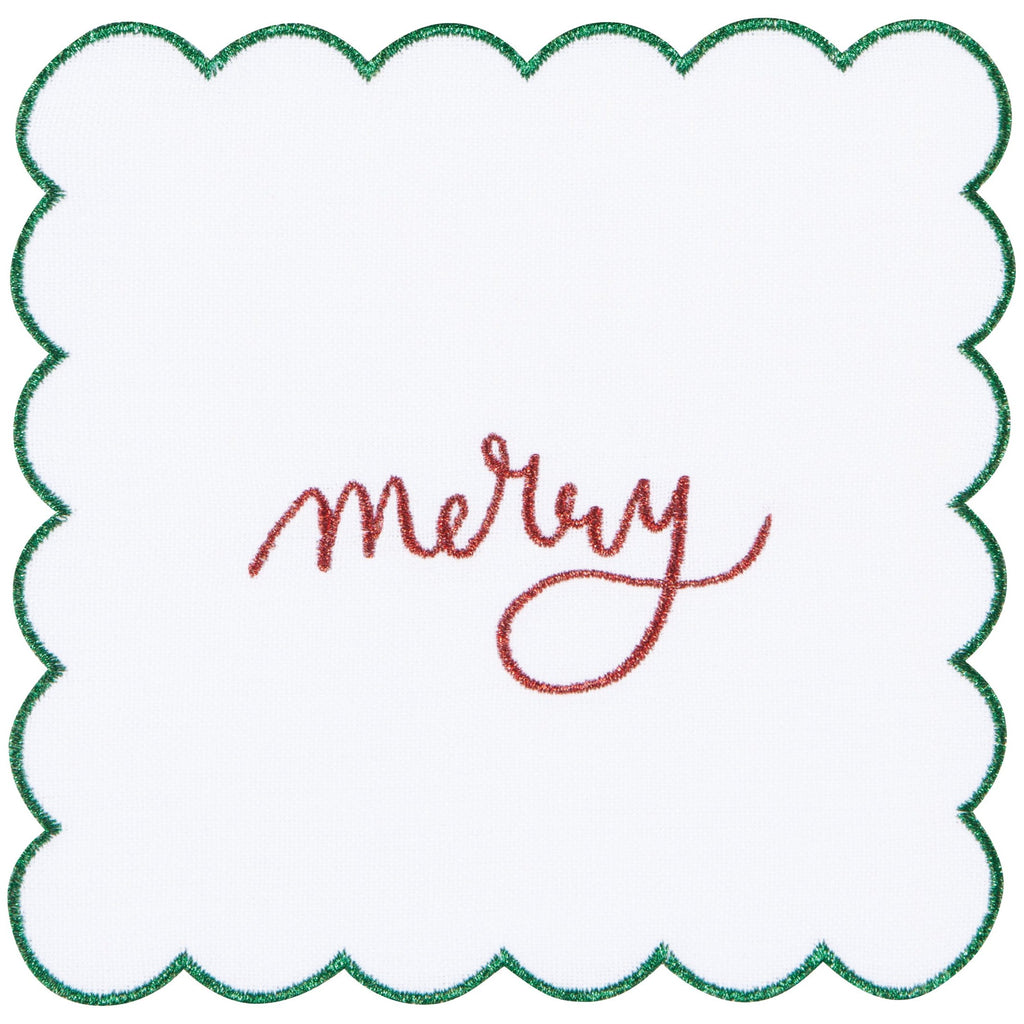 Merry Everything Cotton Cocktail Napkins - Set of 4 - Freshie & Zero Studio Shop