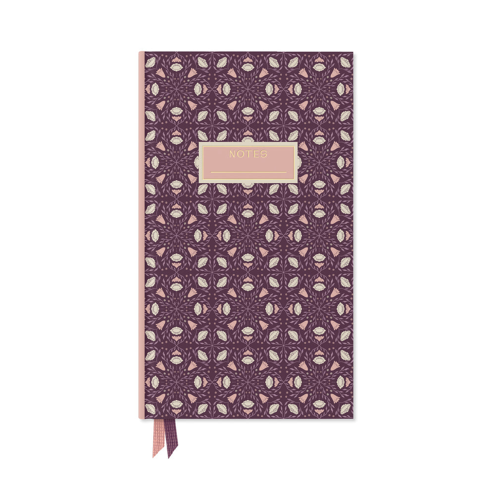 Folk Pattern Hardcover Pocket Notebook - Purple - Freshie & Zero Studio Shop