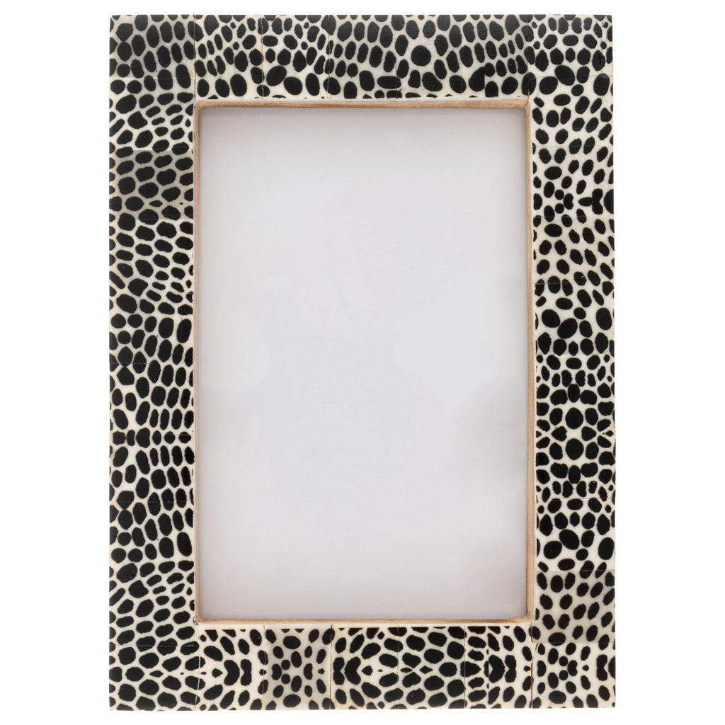 Black Spotted Natural Bone Picture Frame - Freshie & Zero Studio Shop