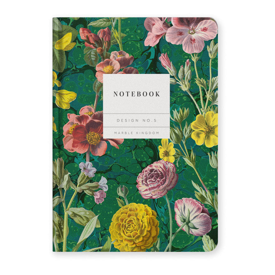 Green Vintage Botanical Lined Notebook - Freshie & Zero Studio Shop