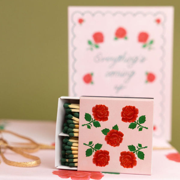 Pink Rose Matchbox - Freshie & Zero Studio Shop