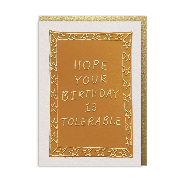 Tolerable Birthday Greeting Card (13695) - Freshie & Zero Studio Shop