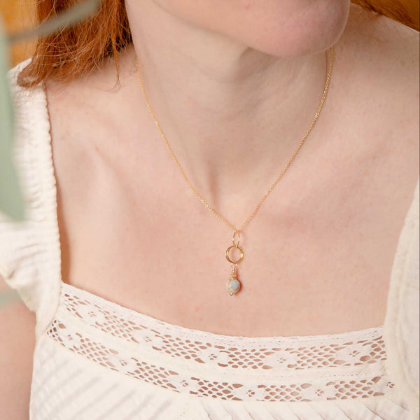 ella drop necklace with icy blue jasper - Freshie & Zero Studio Shop