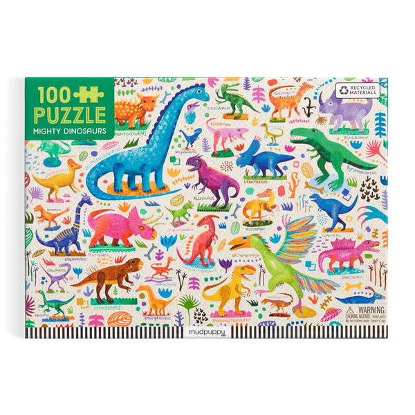 Mighty Dinosaurs 100 Piece Puzzle - Freshie & Zero Studio Shop