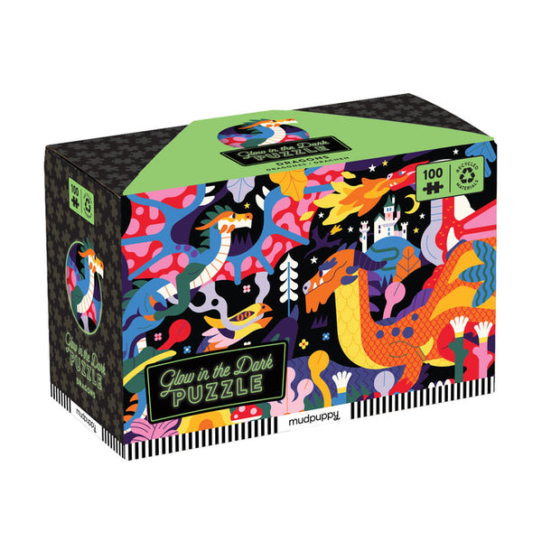 Dragons 100 Piece Glow in the Dark Puzzle - Freshie & Zero Studio Shop