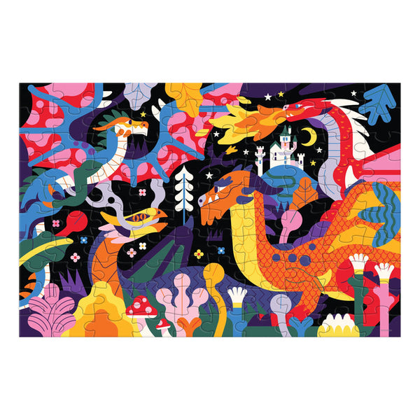 Dragons 100 Piece Glow in the Dark Puzzle - Freshie & Zero Studio Shop