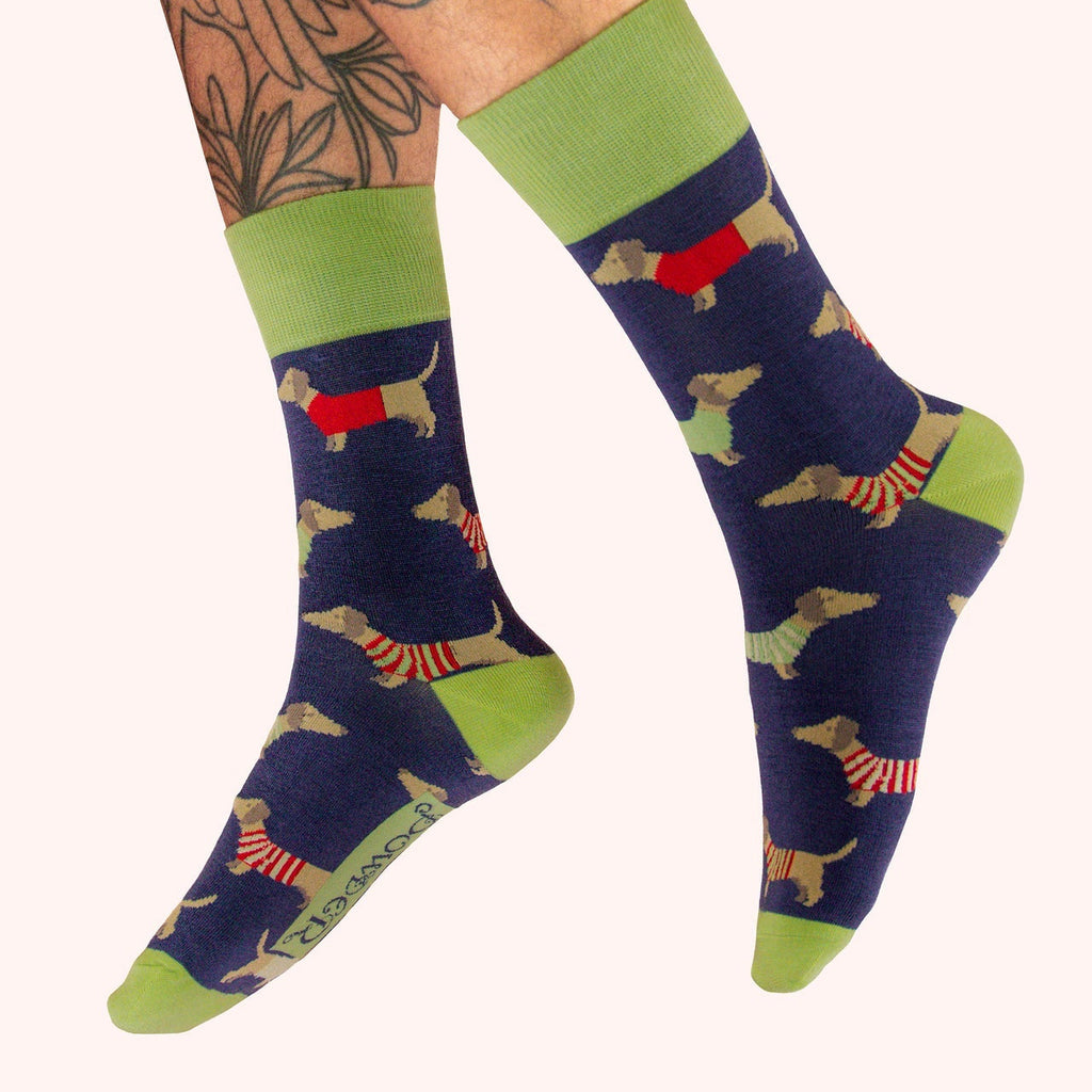 Men's Socks - Sausage Dogs - Freshie & Zero Studio Shop