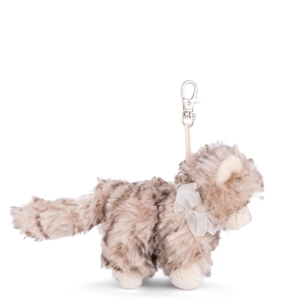 Bukowski Bears plush cat bag charm featuring a cute, soft feline design, perfect for decorating bags and backpacks.