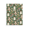 Green Mushroom Pattern Softcover Notebook - Freshie & Zero Studio Shop