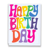Rainbow Bubble Font Birthday Card - Freshie & Zero Studio Shop
