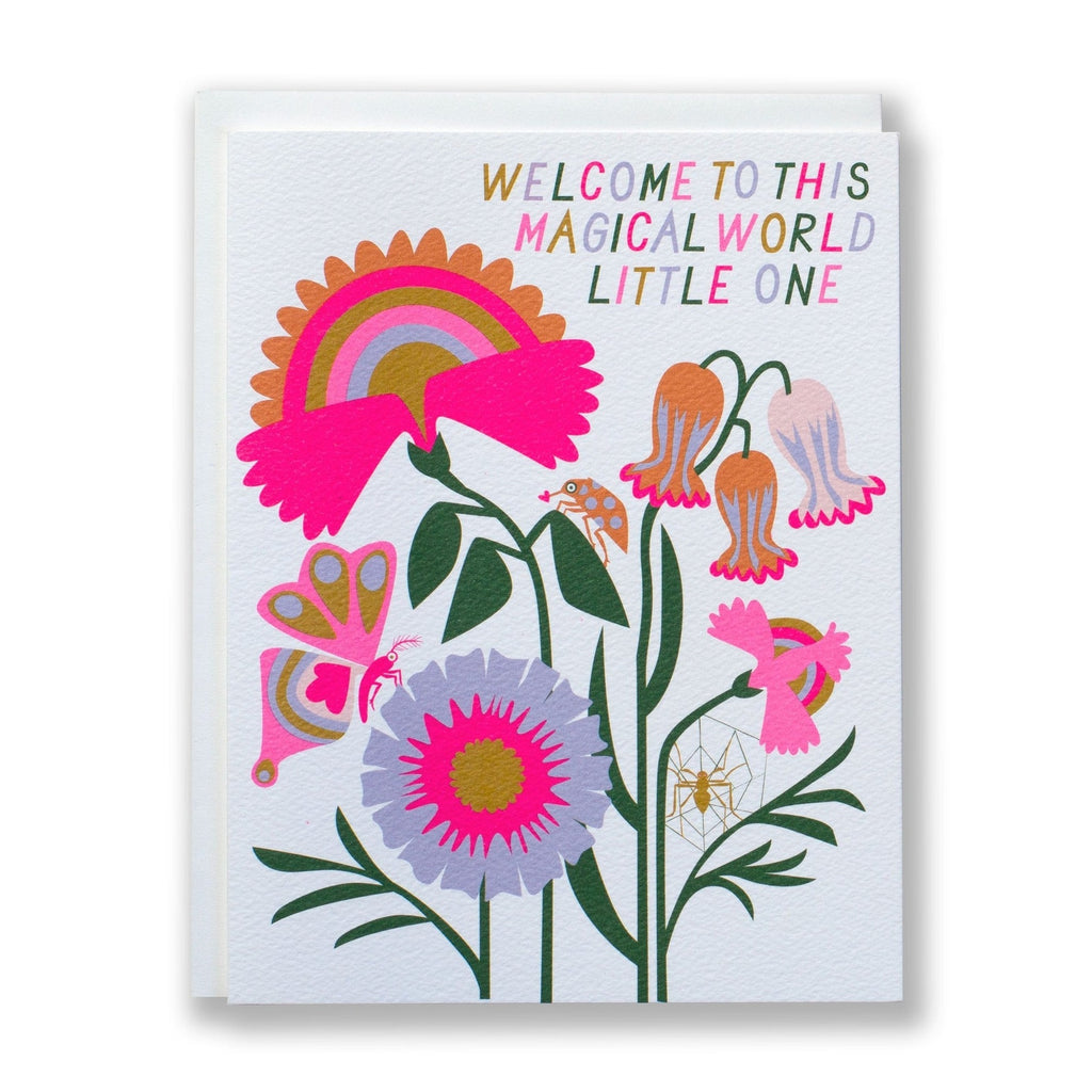Welcome to this Magical World New Baby Card - Freshie & Zero Studio Shop