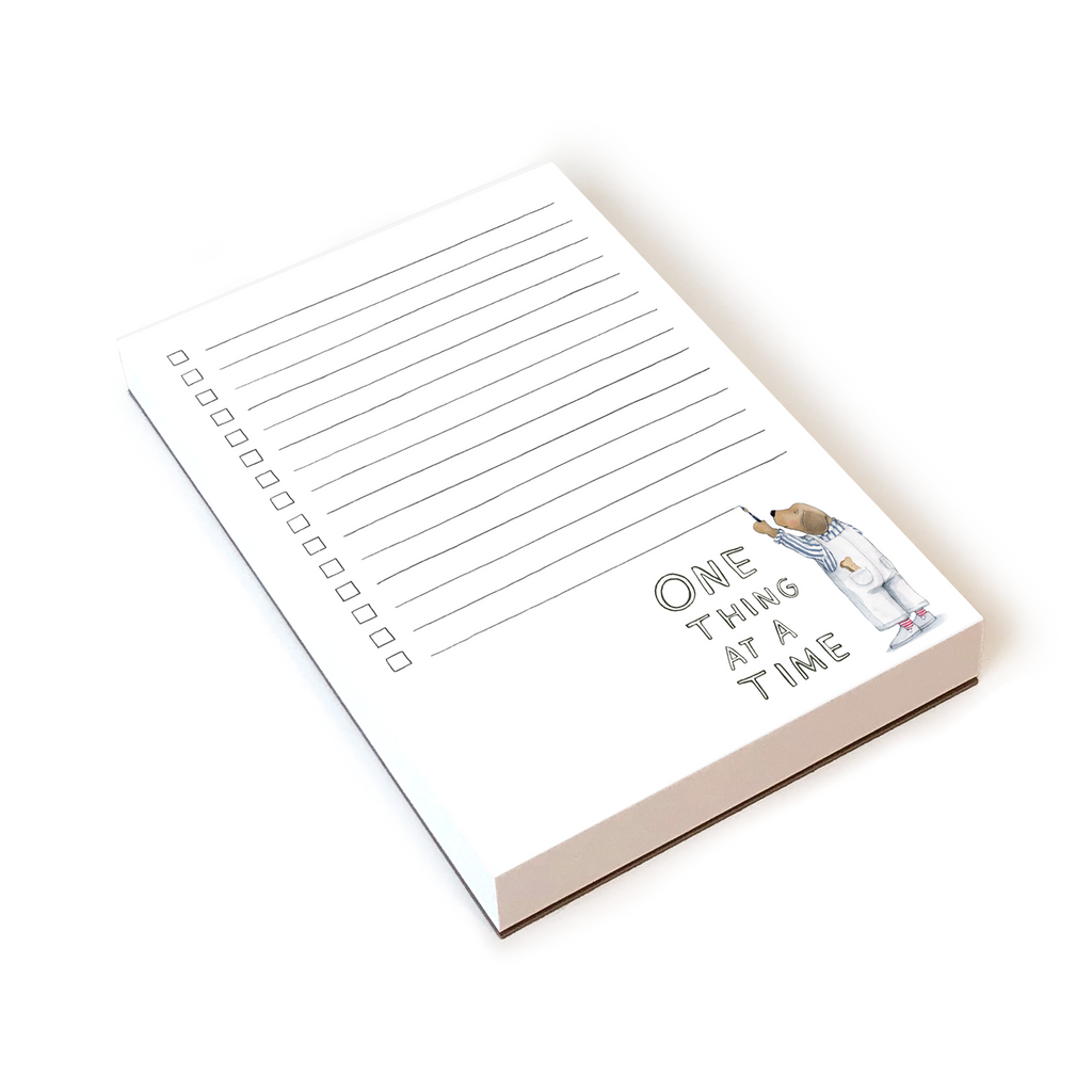 One Thing at a Time Notepad by E. Frances Paper - Freshie & Zero Studio Shop