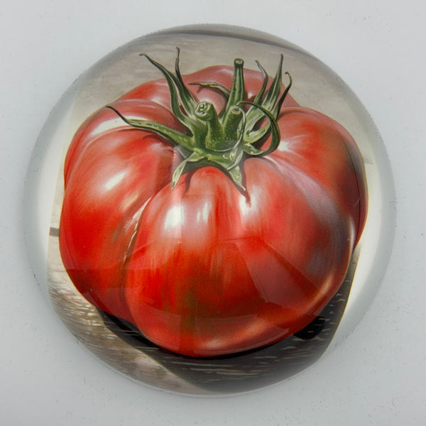 Red Tomato Glass Dome Paperweight - Freshie & Zero Studio Shop
