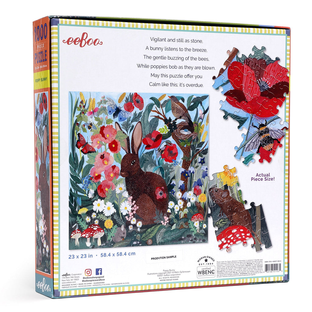 Poppy Bunny Puzzle: 1000 pieces - Freshie & Zero Studio Shop