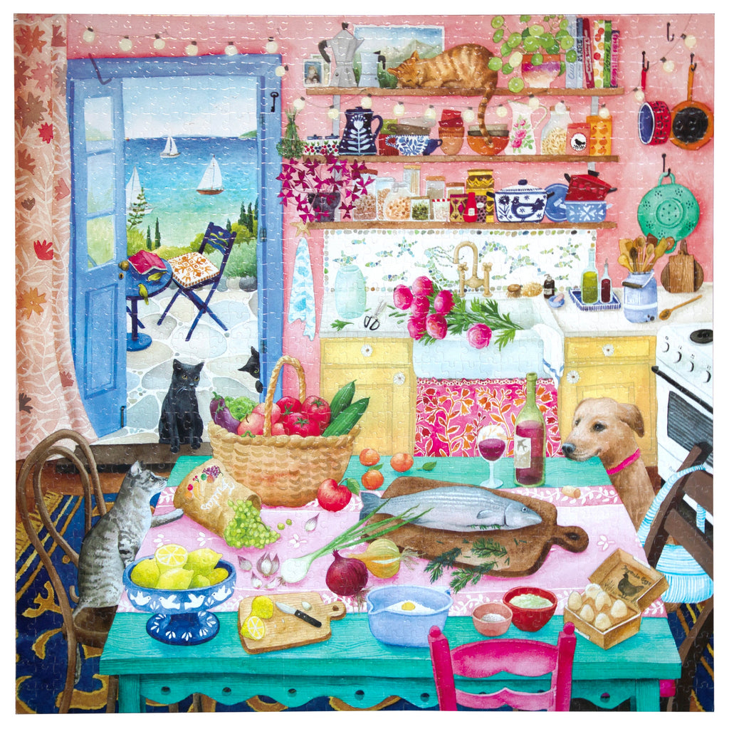 Pink Kitchen Puzzle 1000 Pieces - Freshie & Zero Studio Shop