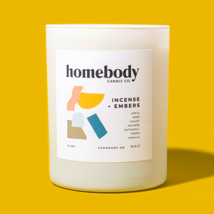 Homebody Candle: Incense + Embers - Freshie & Zero Studio Shop
