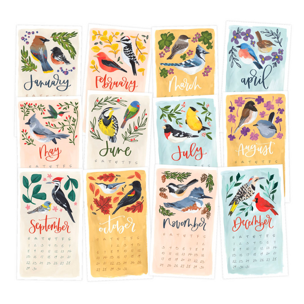 2024 Feathered Friends Refill Calendar by 1Canoe2 - Freshie & Zero Studio Shop