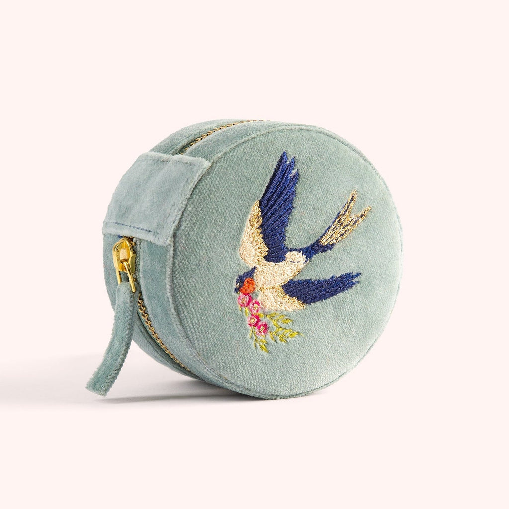 Travel Mini Jewelry Box: Swooping Swallows - Freshie & Zero Studio Shop