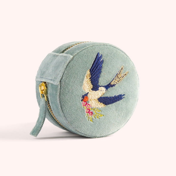 Travel Mini Jewelry Box: Swooping Swallows - Freshie & Zero Studio Shop