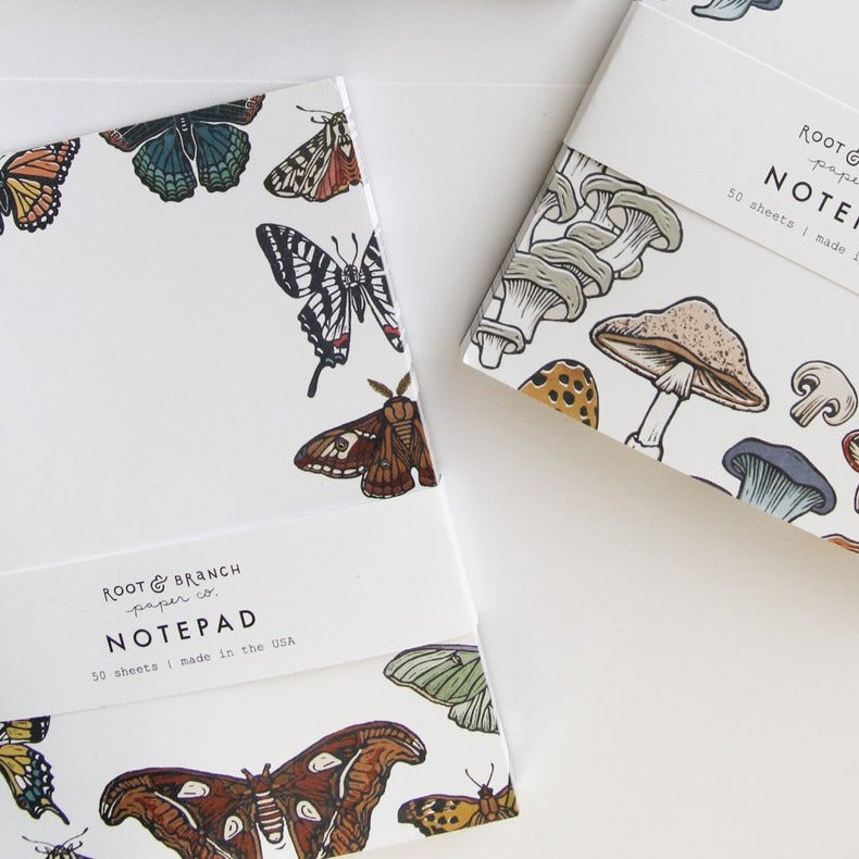 Root & Branch Notepad: Butterfly + Moth - Freshie & Zero Studio Shop