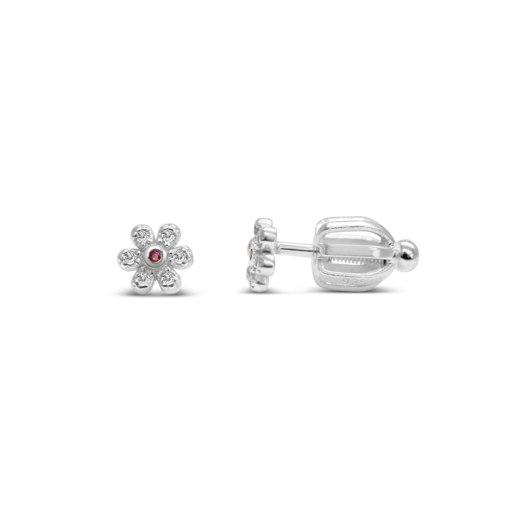 Tweens + Teens Earrings: Tiny Silver Daisy Studs - Freshie & Zero Studio Shop