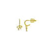 Tweens + Teens Earrings: Gold Half Hoop Bow Drop - Freshie & Zero Studio Shop