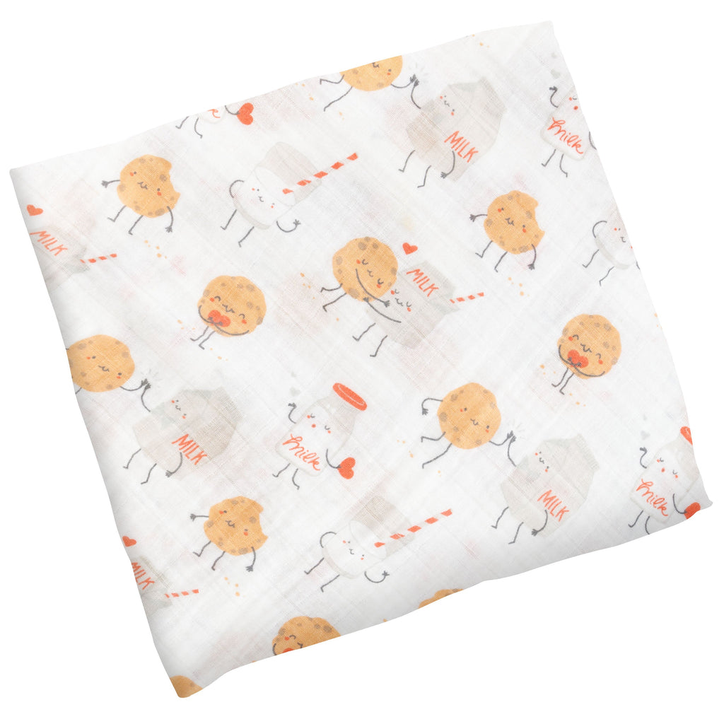 Cotton Muslin Baby Blanket - Milk + Cookies - Freshie & Zero Studio Shop