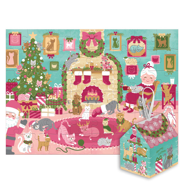 Cat Christmas Ornament Puzzle - 48 Pieces - Freshie & Zero Studio Shop