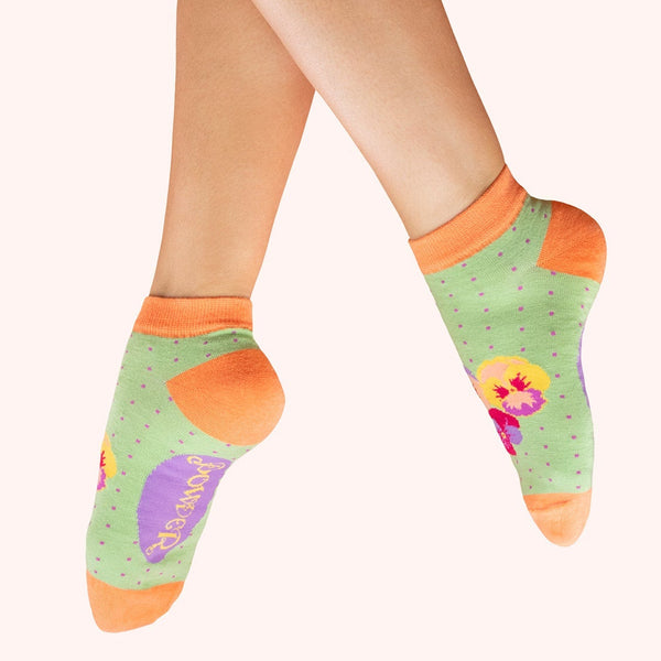 Spring Pansies Ladies' Socks by Powder - Freshie & Zero Studio Shop