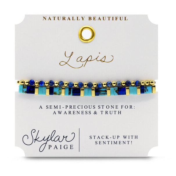 Healing Stone Bracelet Set: Lapis - Freshie & Zero Studio Shop