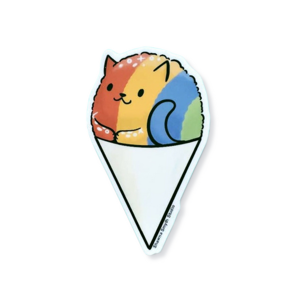 Cool Cat Snowcone Sticker - Freshie & Zero Studio Shop