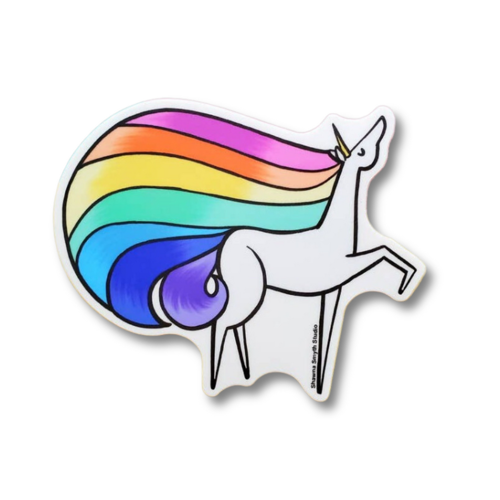 Rainbow Unicorn Sticker - Freshie & Zero Studio Shop