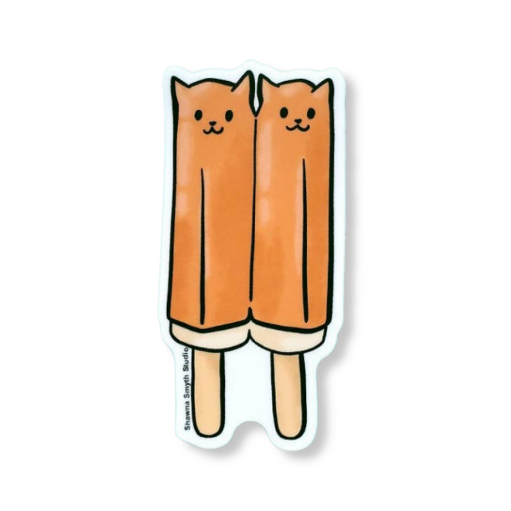 Cool Cat Twinsicle Sticker - Freshie & Zero Studio Shop
