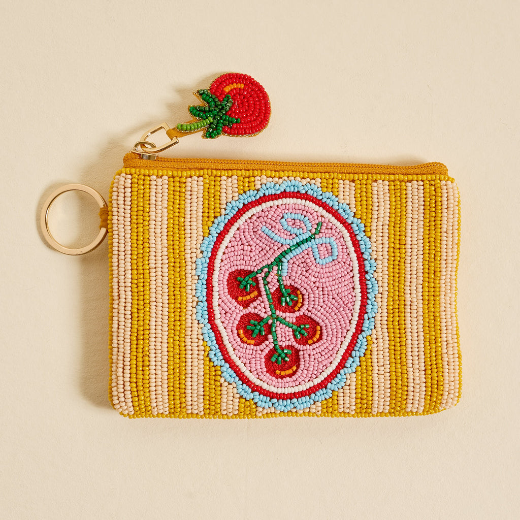 Off the Vine Handcrafted Beaded Pouch - Freshie & Zero Studio Shop