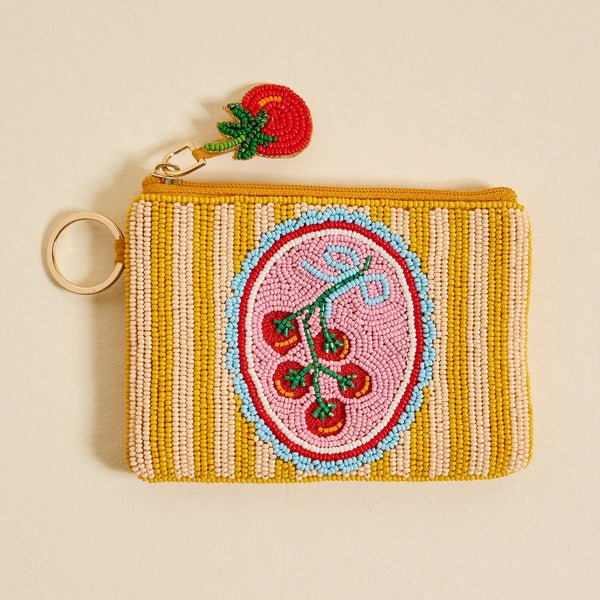 Off the Vine Handcrafted Beaded Pouch - Freshie & Zero Studio Shop