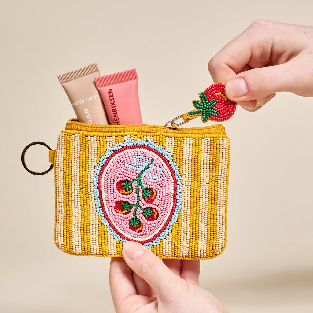 Off the Vine Handcrafted Beaded Pouch - Freshie & Zero Studio Shop