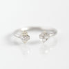 Double Herkimer Diamond Points Ring - Freshie & Zero Studio Shop