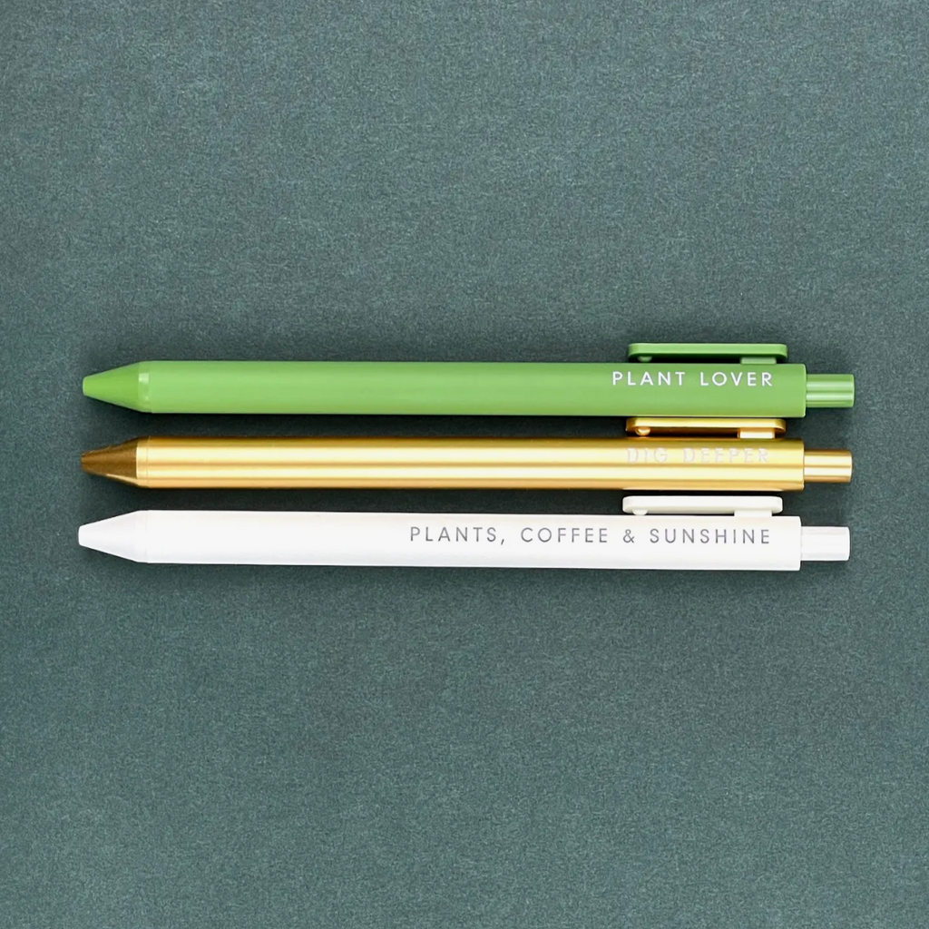 Plant - Pack of 3 Gel Pens - Freshie & Zero Studio Shop