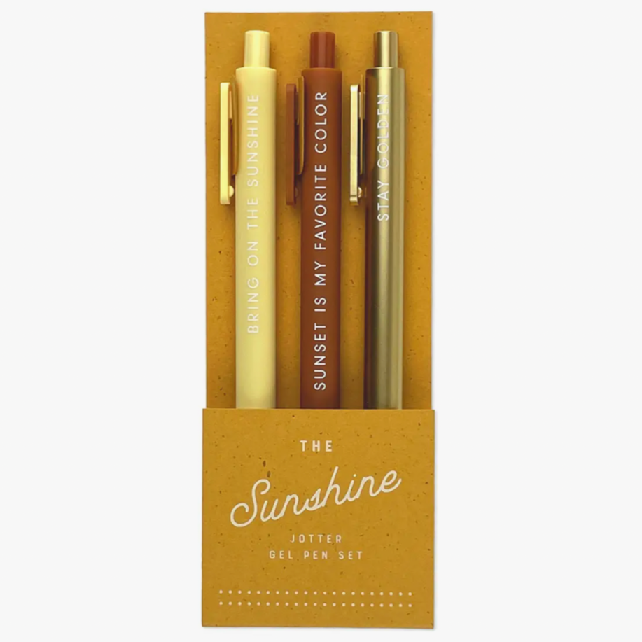 Sunshine - Pack of 3 Gel Pens - Freshie & Zero Studio Shop