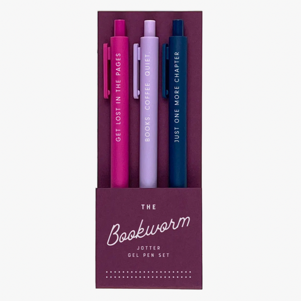 Bookworm - Pack of 3 Gel Pens - Freshie & Zero Studio Shop