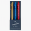 Teacher - Pack of 3 Gel Pens - Freshie & Zero Studio Shop