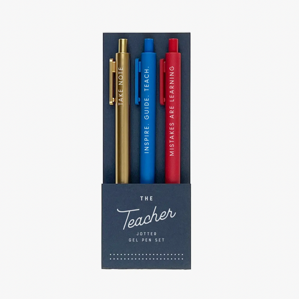 Teacher - Pack of 3 Gel Pens - Freshie & Zero Studio Shop