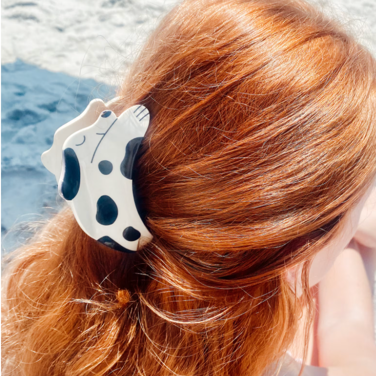 Spotted Dog Hair Claw Clip - Freshie & Zero Studio Shop