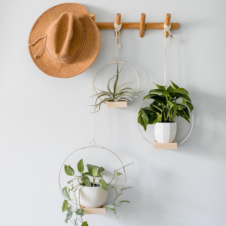 Braid & Loom Plant Hanger Medium white (Light & Airy) - Freshie & Zero Studio Shop