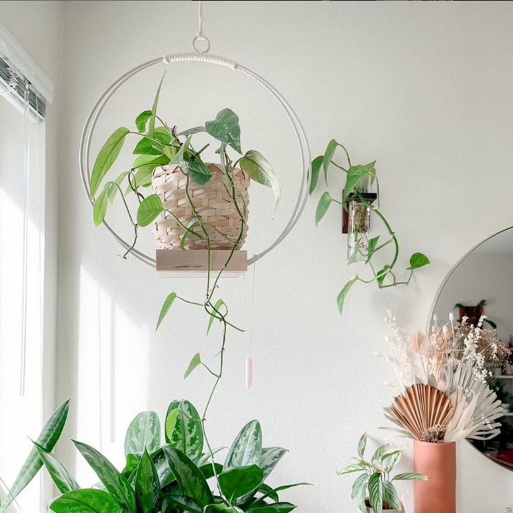 Braid & Loom Plant Hanger large white (Light & Airy) - Freshie & Zero Studio Shop
