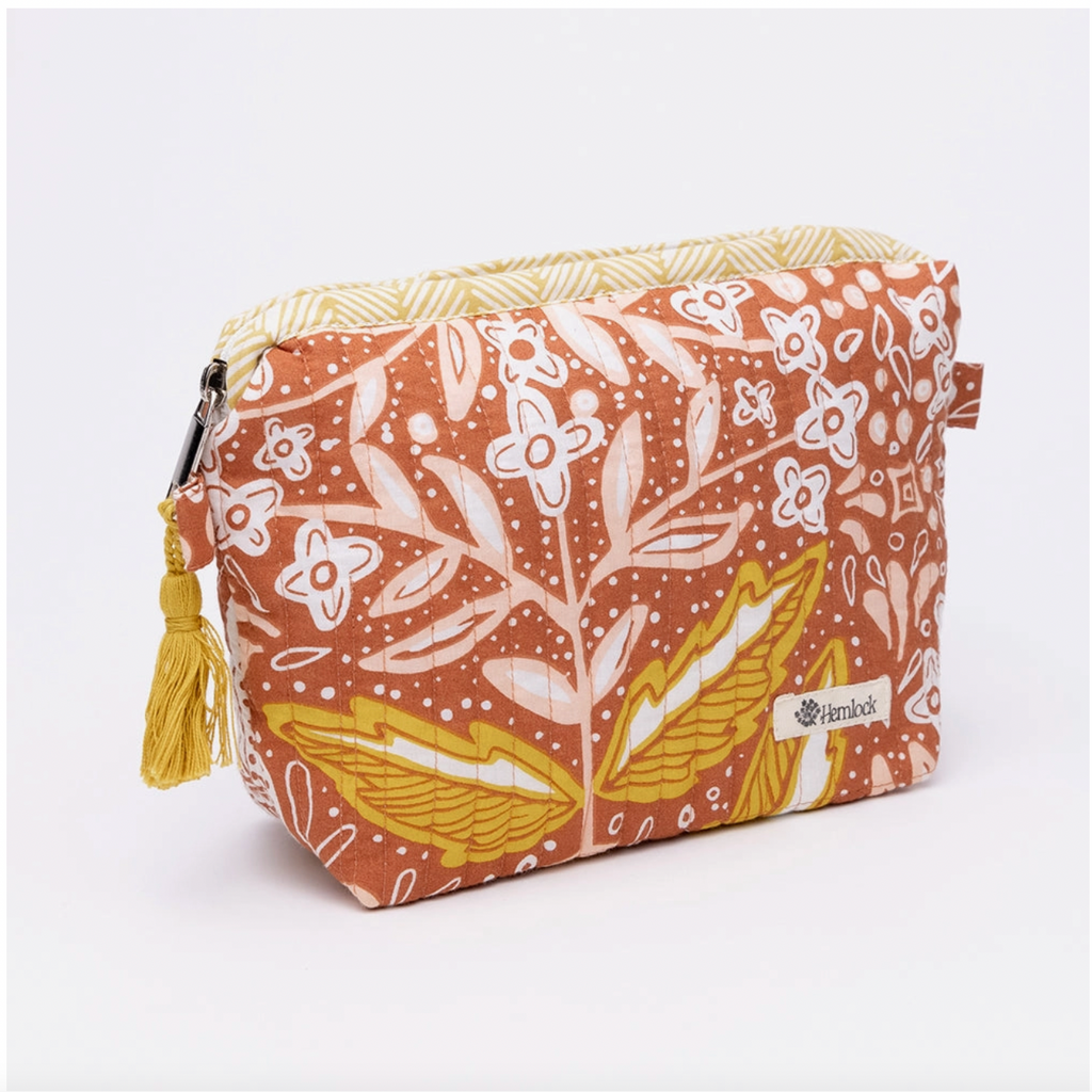 Hemlock Quilted Zipper Pouch: Amelia - Freshie & Zero Studio Shop