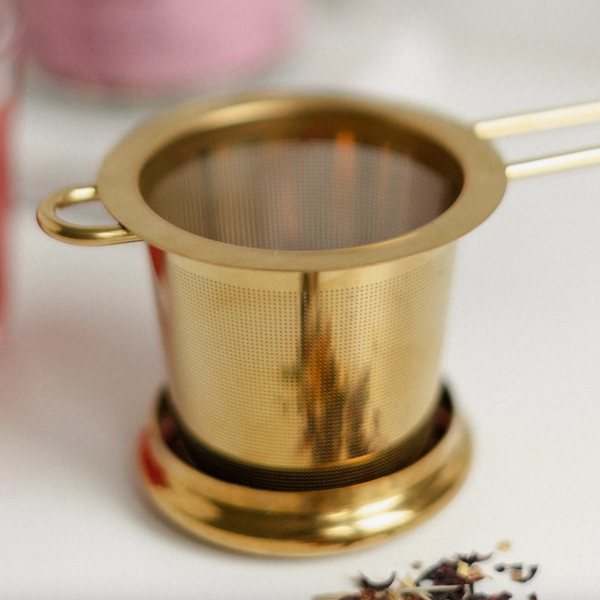 Gold Goddess Tea Strainer - Freshie & Zero Studio Shop