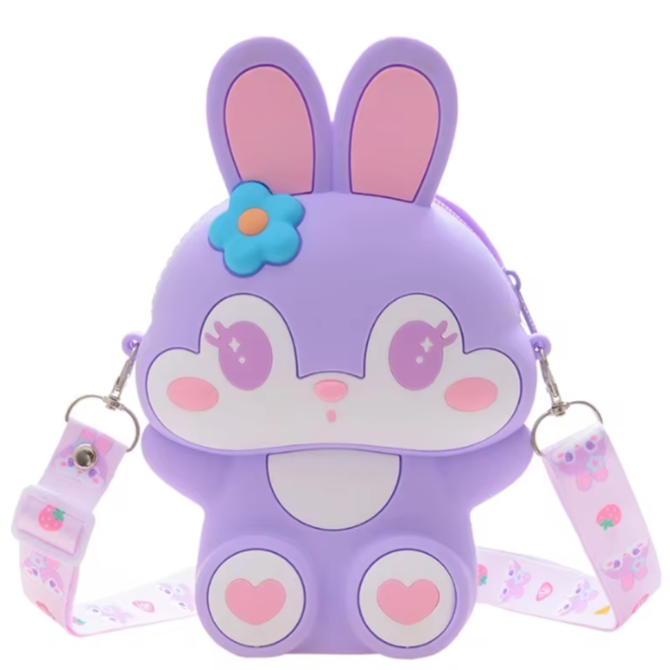 purple rabbit bunny kawaii silicone purse