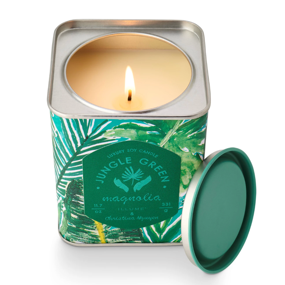 Jungle Green Magnolia Printed Tin - Freshie & Zero Studio Shop